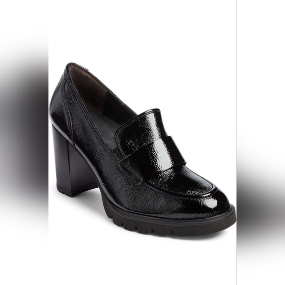 Paul Green Shoes - Size 9.5 - 🆕️ Paul Green Nina Loafer Pump Shoes Black Crinkled Patent $500